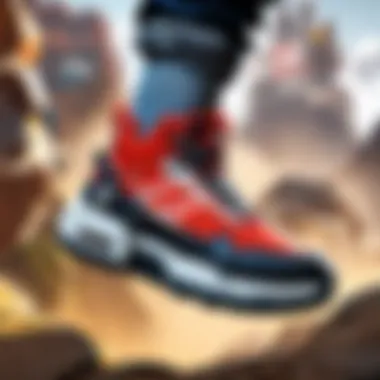 Apex Sneakers in Action Dynamic athlete wearing apex sneakers in action during a performance