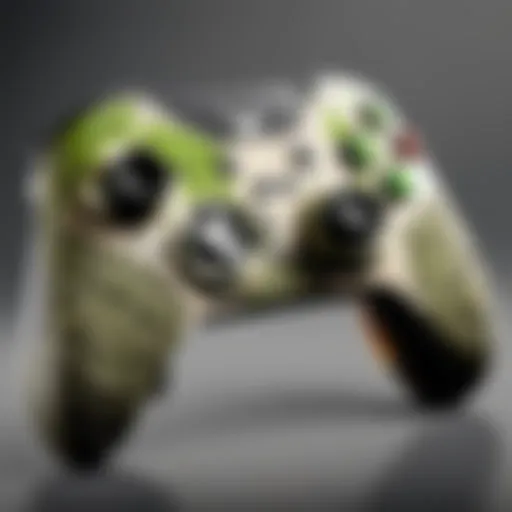 Close-up view of an anti recoil Xbox controller showcasing advanced features.