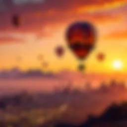 Aerial view of Phoenix skyline during sunrise