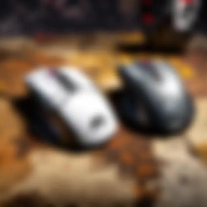Comparison chart displaying various gaming mice specifications and features