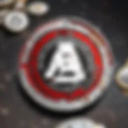 Abstract concept of virtual currency in a futuristic gaming world