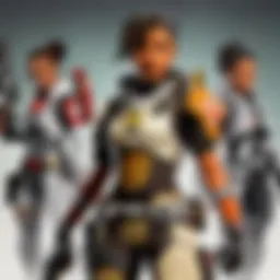Dynamic character selection screen of Apex Legends