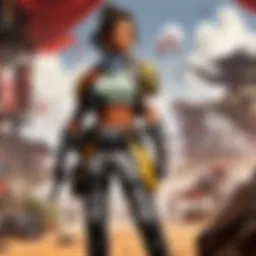 A detailed view of Apex Legends collectibles in a dynamic setting