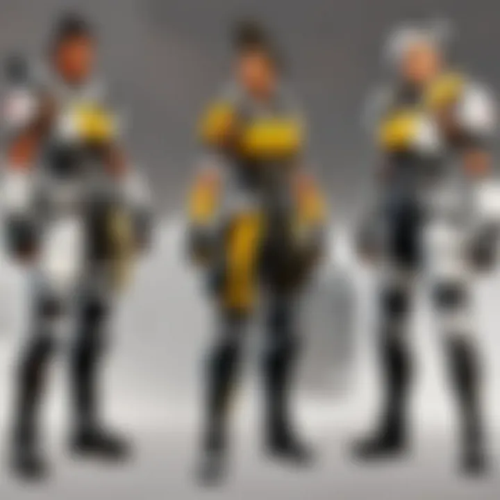 Diverse players utilizing various add-ons in-game