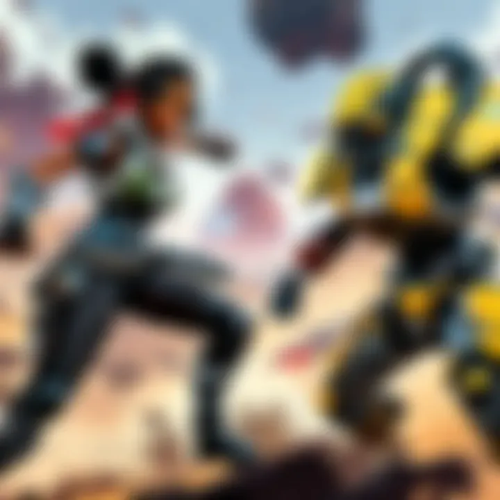 Dynamic action scene from APEX Legends gameplay on Nintendo Switch