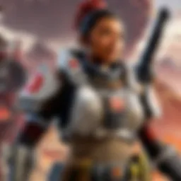 A detailed view of Apex Legends in action during a global tournament.