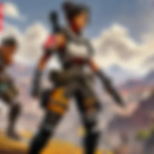 Apex Legends gameplay on iOS showcasing a character in action