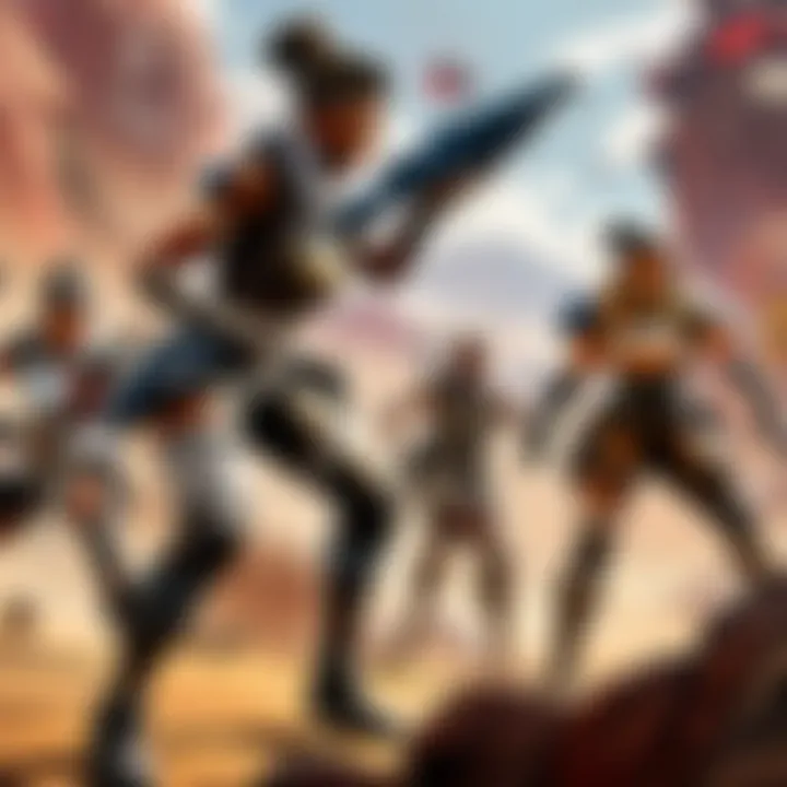 Players engaging in a competitive match in Apex Legends Mobile