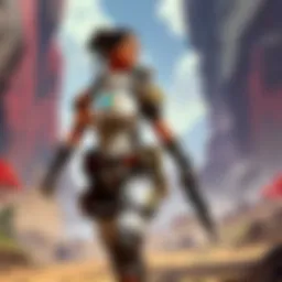 Abstract representation of virtual gameplay in Apex Legends Mobile Emulator