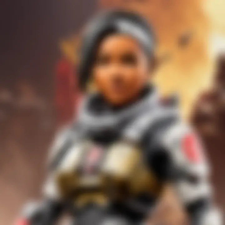 An Apex Legends Pop Figure presented against a gaming-themed background.