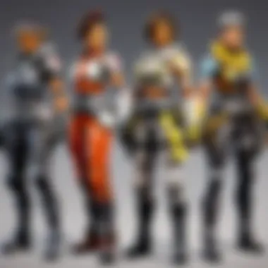 A collection of Apex Legends Pop Figures from different characters.