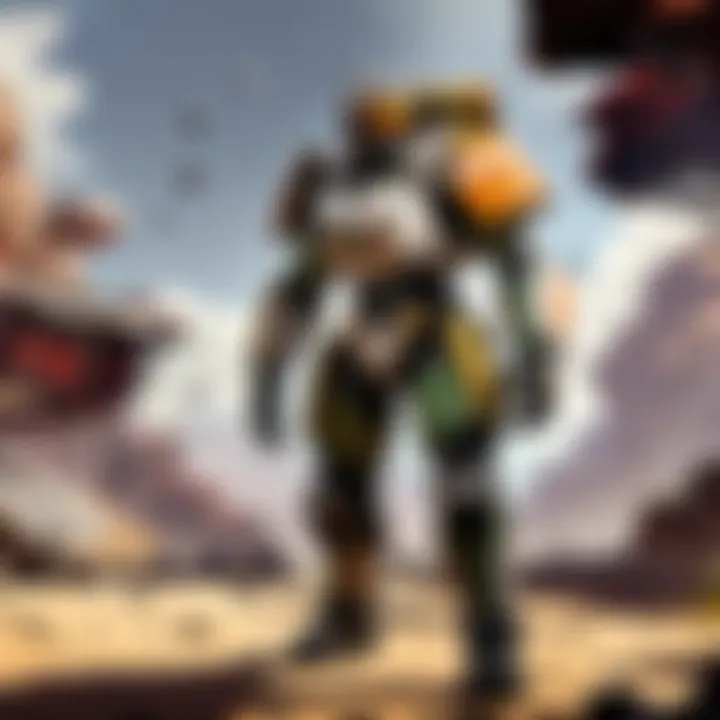 Abstract visualization of problem-solving strategies merging with APEX Legends gameplay