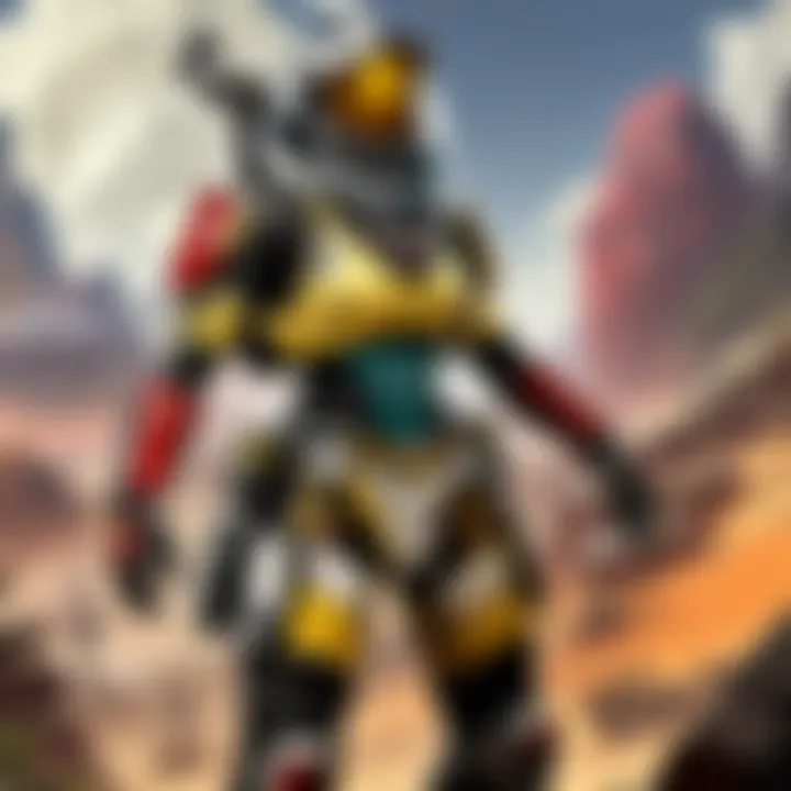 Stylized illustration of a player unlocking exclusive skins in APEX Legends