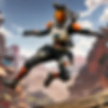 Apex Legends character executing a super jump