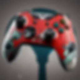 Vibrant Xbox controller showcasing Apex Legends theme