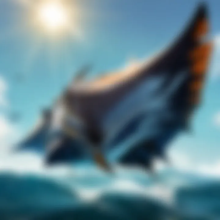 Majestic Manta Ray gliding through the ocean currents