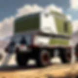 An artistic representation of an apex trailer showcasing its sleek design