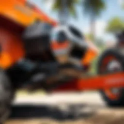 Illustration of Ariens Apex 60 trailer hitch features