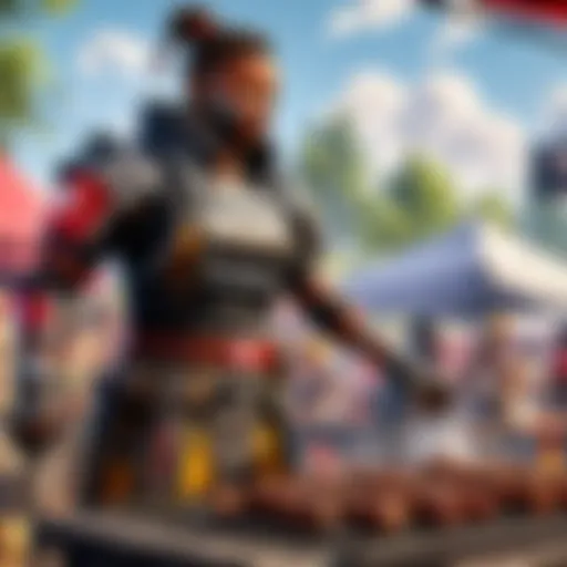 A vibrant BBQ festival showcasing local chefs and BBQ enthusiasts celebrating the culinary art.
