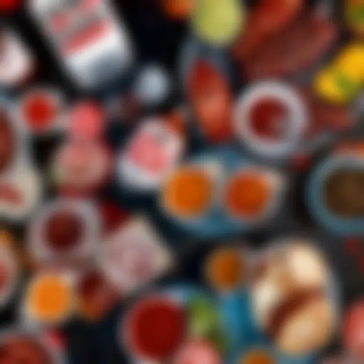An array of BBQ sauces highlighting the regional variations and unique flavors of Apex.