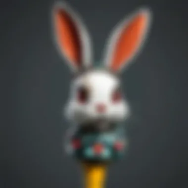 Opulence of Gemstone Embellishments Luxurious bunny golf head cover adorned with gemstones