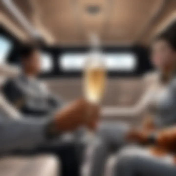 Champagne Toast in Apex Limousine