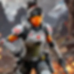 A dynamic depiction of Ash showcasing her abilities in Apex Legends.