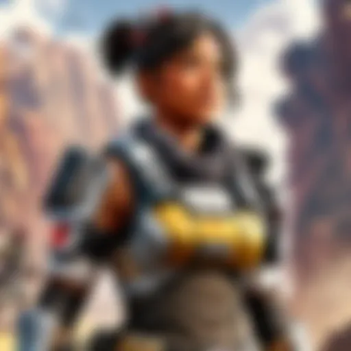 A competitive scene showcasing Apex Legends teams in action