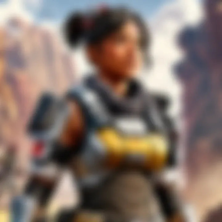 A competitive scene showcasing Apex Legends teams in action