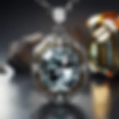 Brilliantly Reflective Diamond Pendant A diamond pendant reflecting light with brilliant clarity
