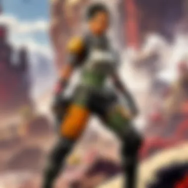 An engaging gameplay scene in Apex Legends showcasing various characters in action