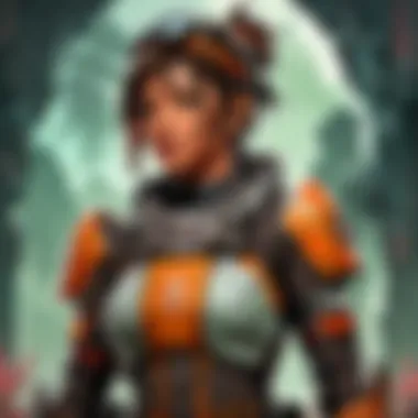 Close-up of intricate design details on a Displate piece inspired by Apex Legends.