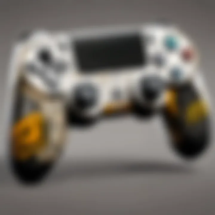 A close-up view of a high-end modded controller designed for Apex Legends gameplay.