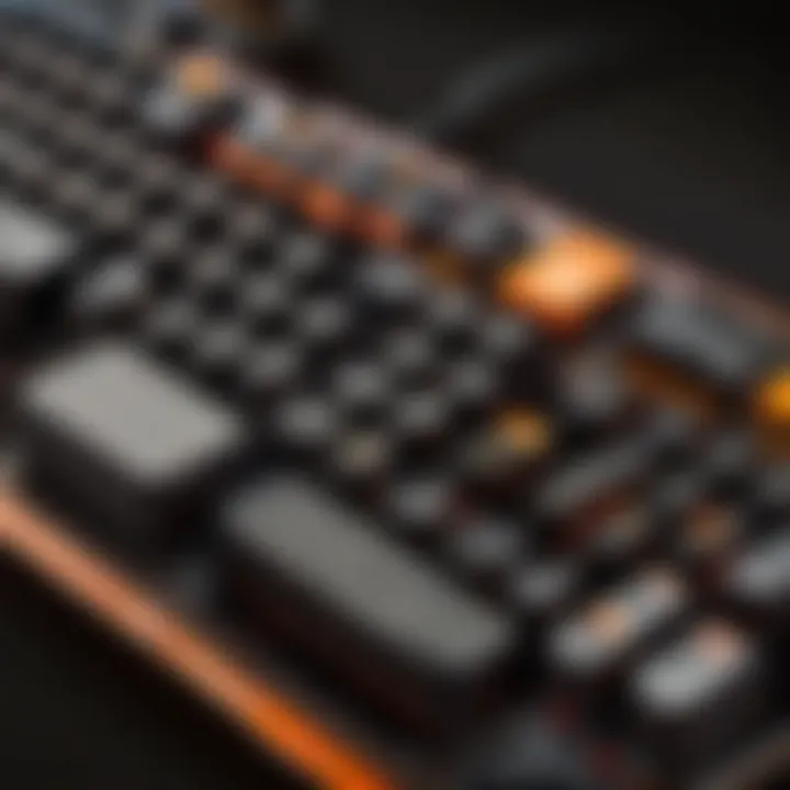 Ergonomic design of a SteelSeries keyboard showcasing comfort