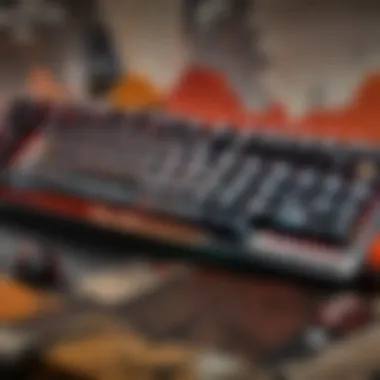 SteelSeries Keyboard in APEX Legends Gaming Setup Gaming setup with a SteelSeries keyboard in action during APEX Legends gameplay