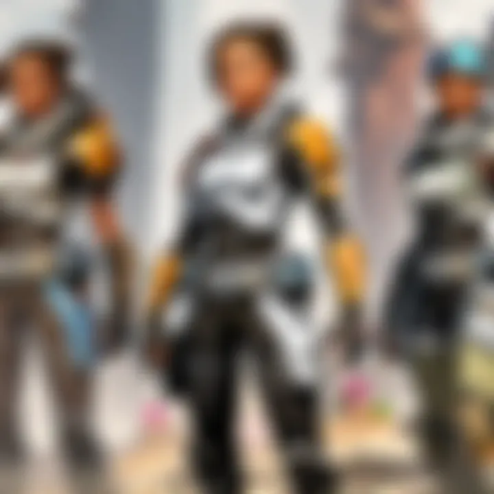 Apex Legends characters coordinating in battle