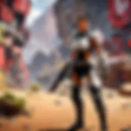 A digital map showcasing a vibrant Apex Legends arena