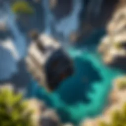 Aerial view of Olympus showcasing its stunning landscapes