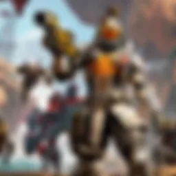 Dynamic gameplay in Apex Legends showcasing tactical teamwork.