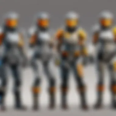 Evolution of Evoshields A visual comparison of different Evoshields highlighting the progression from Grey to higher tiers.