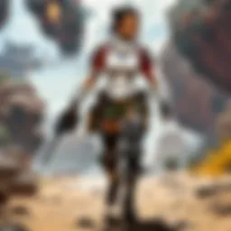 Pathfinder character from APEX Legends in an action pose