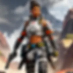 A detailed illustration of a character from APEX Legends showcasing unique abilities.