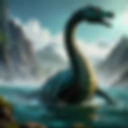 An artistic depiction of Nessie lurking in the waters of Apex Legends