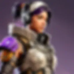 Close-up view of the Apex Legends Twitch Prime skin highlighting intricate details