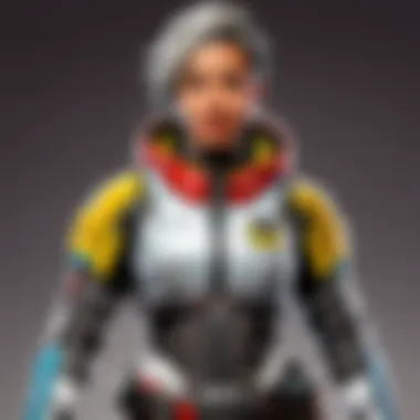 Illustration of a futuristic Apex Legends jacket design