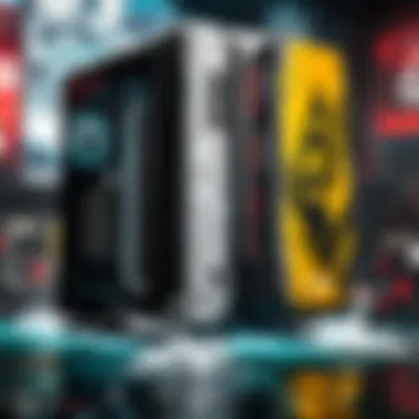 Immersive Gaming Experience with Maingear Water-Cooled PC A gamer immersed in a high-performance gaming experience powered by a Maingear water-cooled PC.