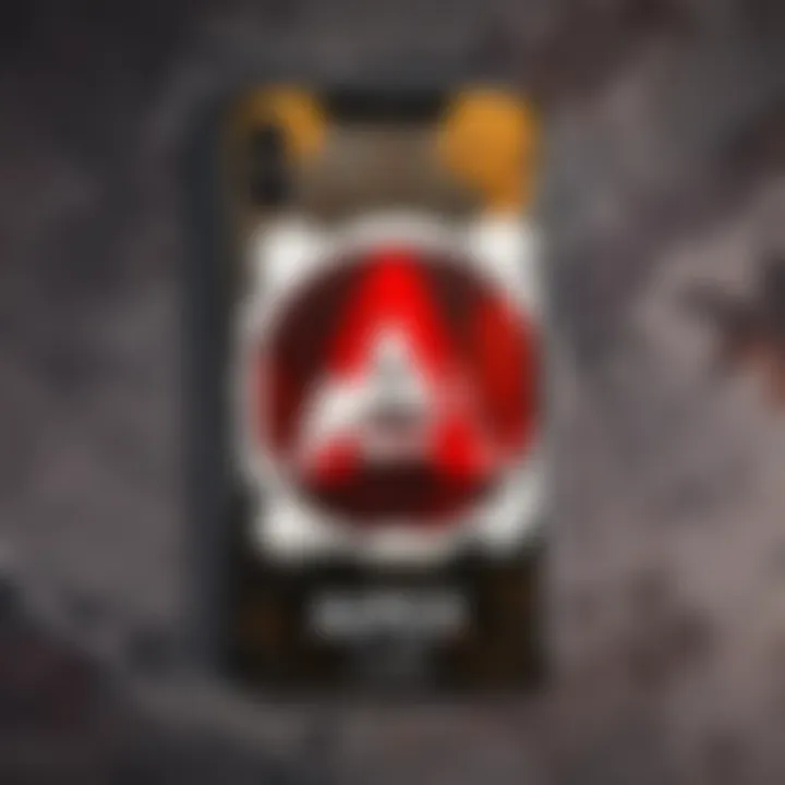 Apex Legends Mobile logo displayed on an iPhone screen