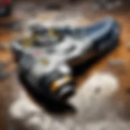 Sleek gun charm design on Crocs
