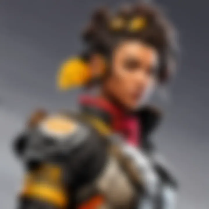 Illustration depicting APEX Legends character in action