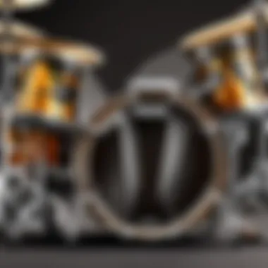Intricate Design Details of Mapex M Series Drum Set Close-up of the intricate design details of Mapex M Series Drum Set